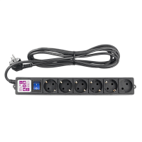 SPG6-B1 Фильтр-удлинитель Power Cube 3,0 м 6 розеток (5 евро + 1 б/заземления), кабель 3*1.5мм (черный) 16А/3,5кВт/ Power Cube Extension Filter 3.0 m 6 sockets (5 euro + 1 w/o grounding), cable 3*1.5 mm (black) 16A/3.5 kW
