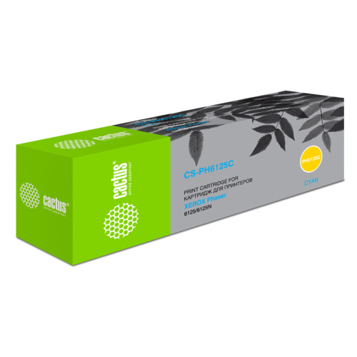 CS-PH6125C -/ Картридж лазерный Cactus CS-PH6125C 106R01335 голубой (1000стр.) для Xerox Phaser 6125 фото 2 CS-PH6125C -/ Картридж лазерный Cactus CS-PH6125C 106R01335 голубой (1000стр.) для Xerox Phaser 6125 фото 2