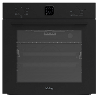 OKB4701CNRN Встраиваемый духовой шкаф KORTING/ Встраиваемый духовой шкаф KORTING, 60 см, Vintage, объем 69 л, поворотные регуляторы, LED дисплей белого цвета, 7 режимов, каталитическая очистка, таймер, одноуровневые телескопические направляющие, доводчик