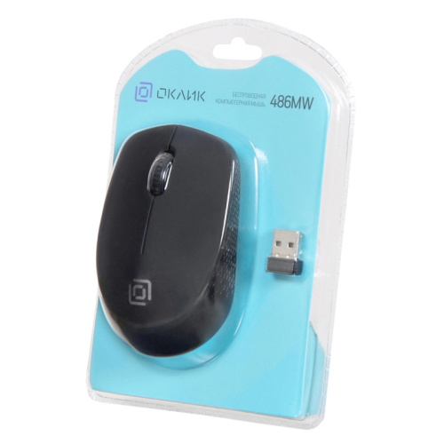 1196555 Мышь Oklick 486MW черный оптическая 1600dpi беспров. USB для ноутбука 3but (1196555) фото 3 1196555 Мышь Oklick 486MW черный оптическая 1600dpi беспров. USB для ноутбука 3but (1196555) фото 3