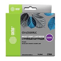 CS-LC525XLC -/ Картридж струйный Cactus CS-LC525XLC голубой (14.4мл) для Brother DCP-J100/J105/J200