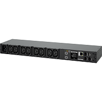 PDU41005 Блок распределения питания/ PDU CyberPower 20SWHVIEC8FNET(41005) NEW 1U, Switched 240V/16A, IEC320-C20 plug , 8 IEC outlets