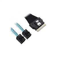 05-60003-00 Кабель/ Cable, x8 8654 to 2x4 8643, 9402 SAS 1M. SFF-8654 (SlimSAS) - 2 x4 SFF-8643 Mini SAS HD