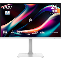 9S6-3PF44H-010 Монитор/ MSI PRO MAX 241PHW E14 23.8'', 1920x1080, IPS, 178x178, 300nit, 144Hz, 4ms, HDMI/DP, 1USB-C, 2USB-A, Audio out, 2x3W, LTSP, IntPWR, 75x75VESA, White, 1y