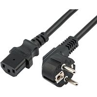 11-1136 Шнур питания Rexant 11-1136 C13-Schuko проводник.:3x1.5мм2 0.5м 220В 10А черный