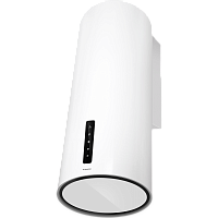 Vega39WallSensorLEDWhite Вытяжка MAUNFELD/ Цилиндр, пристенная, 1200 м3/ч, 3 скорости, 65 дБ, сенсорное управление, 39 см, Угольный фильтр CF0042F (приобретается отдельно), Цвет: белый