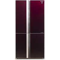 SJGX98PRD Холодильник Sharp/ 183x89.2x77.1 см, объем камер 394+211, No Frost, морозильная камера снизу,темно-бордовый