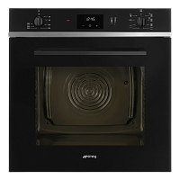 SO6400S2B Встраиваемый духовой шкаф SMEG/ Встраиваемый духовой шкаф SMEG, 60 см, Selezione, пар SteamOne (20-40%), 50-250 градусов, LED-дисплей DigiScreen, галогенная подсветка, Soft Open/Close, 6 режимов, поворотные переключатели/сенсорные кнопки, ECO-фу