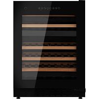 Винный шкаф KUPPERSBERG/ Винный шкаф KUPPERSBERG, встраиваемый, High-Tech, объем 129 л, вместимость 46 бутылок, диапазон температуры 5-22 градусов, сенсорное открытие двери, 4 полки из бука, LCD дисплей, уровень шума 40 дБ, цвет черный