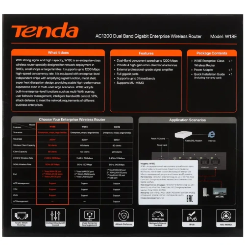 W18E Маршрутизатор/ W18E AC1200 Dual Band Gigabit Enterprise Wireless Router фото 8 W18E Маршрутизатор/ W18E AC1200 Dual Band Gigabit Enterprise Wireless Router фото 8
