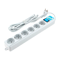 SPL(5+1)-16B-P-5M Фильтр-удлинитель Power Cube PRO, 5,0 м, LC контур, 16А/3,5кВт/ Surge protector Power Cube Pro 5,0 m, LC circuit, 6 outlets (white) 16A / 3,5kVt