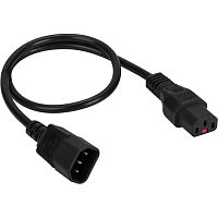 LAN-PP13L/14-5.0-BK Шнур питания Lanmaster LAN-PP13L/14-5.0-BK C13-С14 проводник.:3x0.75мм2 5м 220В 10А черный