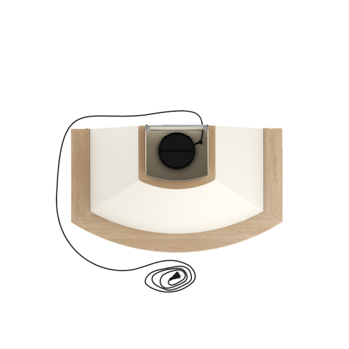 941556 GOOD, Кухонная вытяжка ELIKOR Ротонда 90П-650-П3Д бежевый/дуб неокр фото 5