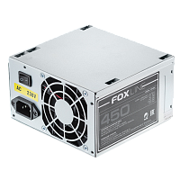 FZ450 Блок питания 450Вт/ Power Supply Foxline, 450W, ATX, NOPFC, 80FAN, 2xSATA, 2xPATA, 1xFDD, 24+4