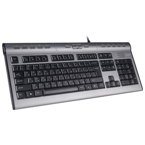 KLS-7MUUUSB Клавиатура A4Tech KLS-7MUU серебристый/серый USB slim Multimedia (KLS-7MUU USB) фото 2 KLS-7MUUUSB Клавиатура A4Tech KLS-7MUU серебристый/серый USB slim Multimedia (KLS-7MUU USB) фото 2