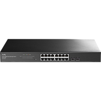 GS1016ES2 Коммутатор/ 16-Port Gigabit Light Managed Switch, 16 Gigabit RJ45 Ports, 2 Gigabit SFP ports, VLAN/Extend working mode DIP switch, Local management via Web GUI, support STP/RSTP, 802.1ab LLDP, Loop Detection, QoS, VLAN, SNMP, IGMP Snooping, DHCP