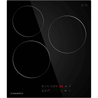 Электрическая домино MAUNFELD/ Электрическая варочная панель MAUNFELD CVCE453BK, 45см, стеклокерамика, сенсорное управление, таймер, мощность конфорок 1200, 1800, 1800 Вт, автоматическое выключение, индикатор остаточного тепла, защита от перегрева, блокир