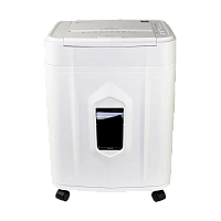 АП23-4 Уничтожитель документов ГЕЛЕОС АП23-4, DIN P-4 (4 ур-нь секр.), фрагмент 3,9х12мм, АВТОПОДАЧА 145 лист (70г/м2), пл.карты/скрепки/скобы, 23 литра