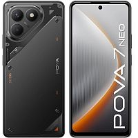 LJ6128+8GEEKBLACK Смартфон Tecno POVA 7 Neo 128Gb 8Gb черный моноблок 3G 4G 6.8" 1080x2460 Android 14 50Mpix 802.11 a/b/g/n/ac NFC GPS GSM900/1800 Protect