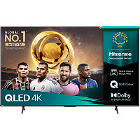 65E7QPRO Телевизор ЖК 65'' Hisense/ 65", QLED, Ultra HD, 144 Hz(VRR), Smart TV (ОС VIDAA U9), Wi-Fi, DVB-T2/T/C/S2/S, FreeSync Premium, 2.0Ch 2х10W, CI+(1.4), 4хHDMI, 2хUSB, Alexa Built-in, VIDAA Voice, Black 2025