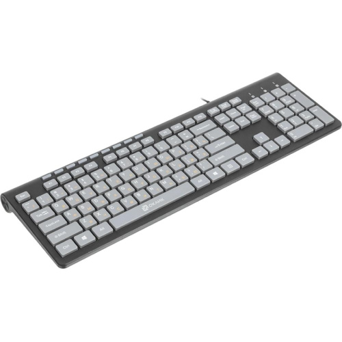1067199 Клавиатура Oklick 480M черный/серый USB slim Multimedia (1067199) фото 12