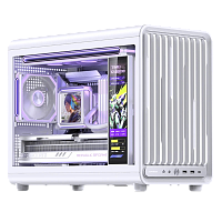 D33White Корпус без блока питания/ Case JONSBO D33, Mini-Tower, TG, no fan, 2xUSB-A 3.0 + 1xUSB-C 3.2, mATX, mITX White