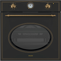BK60.1SM Встраиваемые электрические духовки 60 см Graude/ 595 x 595 x 583 мм, электрический духовой шкаф, 8 режимов нагрева,эмаль черного цвета, управление Classic Control, аналоговые часы, конвекция, дверца с 2-х слойным остеклением, 5 уровней приготовле