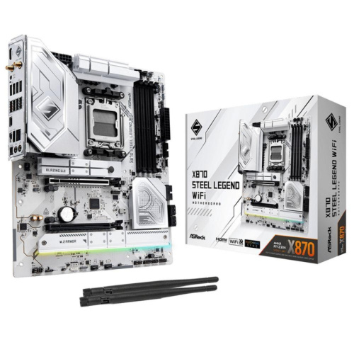 X870STEELLEGENDWIFI Материнская плата ASRock X870 STEEL LEGEND WIFI, RTL X870STEELLEGENDWIFI Материнская плата ASRock X870 STEEL LEGEND WIFI, RTL