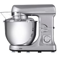 MF-434S Миксер планетарный MAUNFELD/ Миксер планетарный MAUNFELD MF-434S, мощность 1000 Вт, 3 насадки, объем чаши 5 л, импульсный режим, крышка, планетарное смешивание, цвет нержавеющая сталь