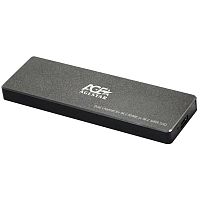 31UBVS6C Внешний корпус SSD AgeStar 31UBVS6C NVMe/SATA USB3.0 алюминий черный M2 2280 B/M-key