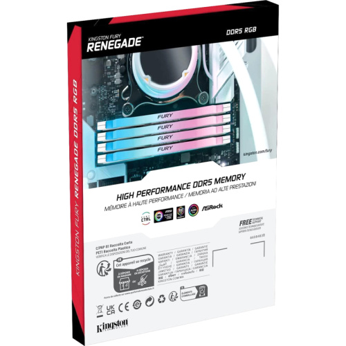 KF580C38RWA-16 Память оперативная/ Kingston 16GB 8000MT/s DDR5 CL38 DIMM FURY Renegade RGB White XMP фото 4