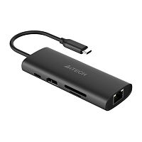 DST-80C Разветвитель USB-C A4Tech DST-80C 2порт. серый