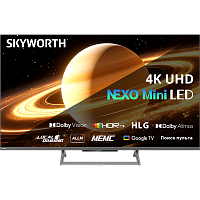 65X67H 65", Ultra HD, IPS, Mini-LED, Full Array Local Dimming, 88 зон локального затемнения, Matte Screen, 350Nit, 1400:1, Google TV, DVB-T2/C/S2, 2.0 ch Sound 15W*2 Dolby Atmos, 120Hz HSR, 3 HDMI, 2 USB, Digital Audio Output, LAN, Composite output, CI, В