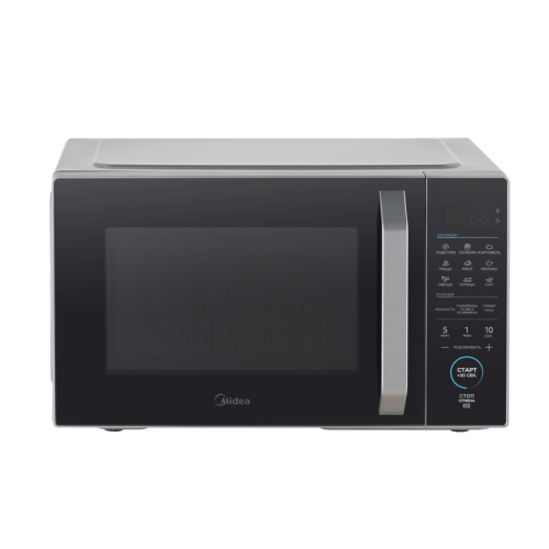 EM825P2ET-S Микроволновая печь MIDEA/ 25 л, 800 Вт, сенсорная ПУ, цвет - серебристый