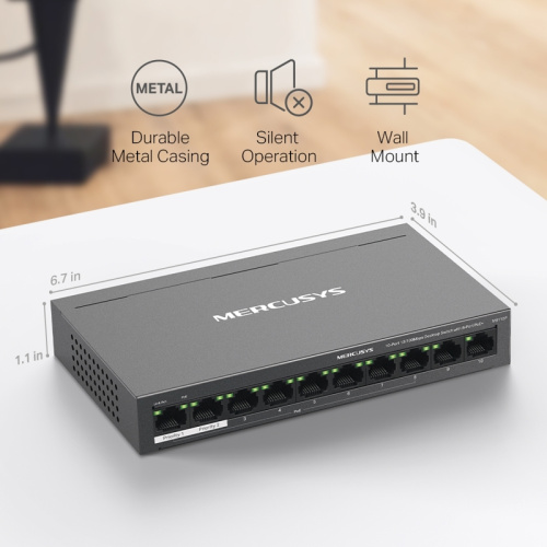 MS110P Коммутатор/ 10-Port 10/100Mbps Desktop Switch with 8-Port PoE+ фото 10 MS110P Коммутатор/ 10-Port 10/100Mbps Desktop Switch with 8-Port PoE+ фото 10