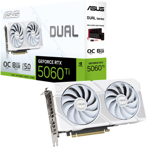 90YV0MP5-M0NA00 Видеокарта/ DUAL-RTX5060TI-O8G-WHITE фото 10