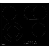 Варочная поверхность MONSHER/ Варочная поверхность MONSHER, электрическая, Hi-Light, 9 уровней мощности, бустер, автоматическое отключение, таймер, индикатор остаточного тепла, сенсорное управление, цвет черный