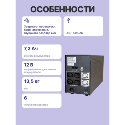 IMP-1025AP Источник бесперебойного питания (3 кабеля)/ Powercom IMP-1025AP фото 3 IMP-1025AP Источник бесперебойного питания (3 кабеля)/ Powercom IMP-1025AP фото 3