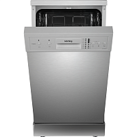 KDF45240S Посудомоечные машины KORTING/ Отдельност., 45 см, А++/A/A, электронное управление, 6 программ: нормальная, ЭКО, стекло, интенсив, 90 мин, быстрая; 10 компл., LED индикаторы, активная сушка, таймер отложенного старта 3/6/9 часов, половинная загру
