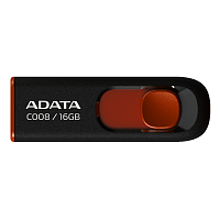 AC008-16G-RKD USB-накопитель/ ADATA 16GB C008 USB Flash Drive (Black/Red)