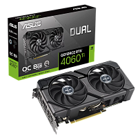 DUAL-RTX4060TI-O8G-EVO Видеокарта/ VGA ASUS NVIDIA GeForce DUAL-RTX4060TI-O8G-EVO 8GB, GDDR6/128-bit, PCIe 4.0, 1xHDMI 2.1a, 3xDP, 2.5-slot 90YV0J49-M0NA00