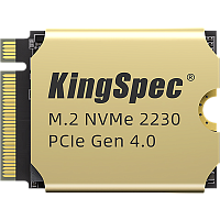 XF-1TB2230 Твердотельный накопитель/ Kingspec SSD XF-1TB 2230, 1024GB, M.2(22x30mm), NVMe, PCIe 4.0 x4, R/W 5000/4400MB/s, IOPs н.д./н.д., TBW 1200, DWPD 1.07 (3 года)