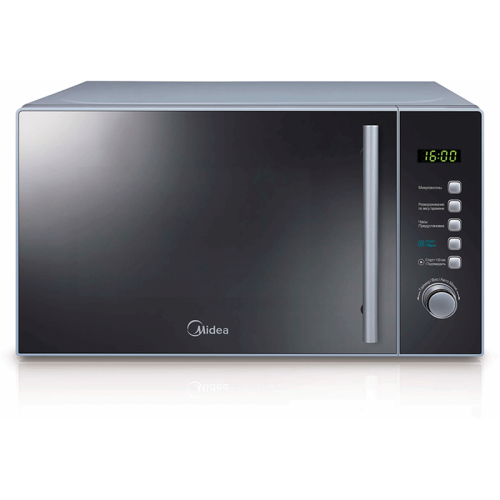AM820CMF Микроволновая печь Midea/ 20 л. 800 Вт, тактовое управление. LED-дисплей. Цвет серебристый