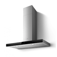 JOYBLIX/A/90-PRF0104626A Вытяжки ELICA/ Вытяжка настенная, 90x114x45.5см, чёрное стекло + нержавеющая сталь