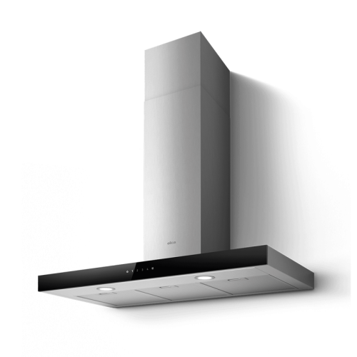 JOYBLIX/A/90-PRF0104626A Вытяжки ELICA/ Вытяжка настенная, 90x114x45.5см, чёрное стекло + нержавеющая сталь