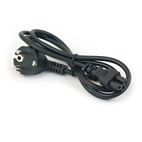 GCR-54400 GCR PRO Кабель питания черный, 1.5m, евровилка угловая Schuko - С5, 3*0,75mm, медь