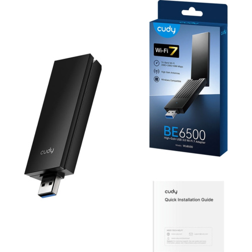 WU6500 Адаптер Wi-Fi/ BE6500 Tri-Band Wi-Fi7 USB 3.0 Adapter фото 5 WU6500 Адаптер Wi-Fi/ BE6500 Tri-Band Wi-Fi7 USB 3.0 Adapter фото 5