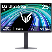 25G550B-B Монитор/ LG UltraGear 25G550B-B 24.5'' 1920x1080, IPS, 178x178, 300nit, 300Hz, 1ms, 2HDMI/DP, noUSB-A, Audio out, LTSP, ExtPWR, 100x100VESA, Фиолетово-серый, 1y