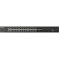 DXS-3410-32SY/A1A Коммутатор/ Управляемый L3 стекируемый коммутатор, 28х10GBase-X SFP+, 4x25GBase-X SFP28, CLI, порт управления 1000Base-T, консольный порт RJ-45, 1xUSB, RPS, поддержка Dying Gasp