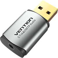 CDLH0 Внешняя звуковая карта Vention USB Серая